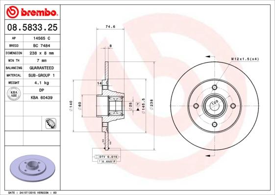 Brembo 08.5833.25