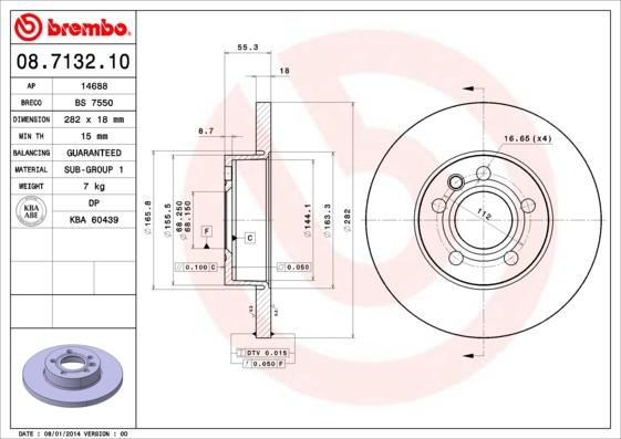 Brembo 08713210 - DF29484 DDF1011 BR