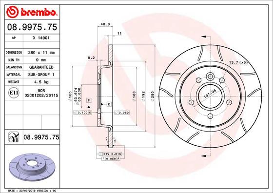 Brembo 08.9975.75 - 08