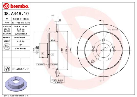 Brembo 08.A446.11 - DDF1493