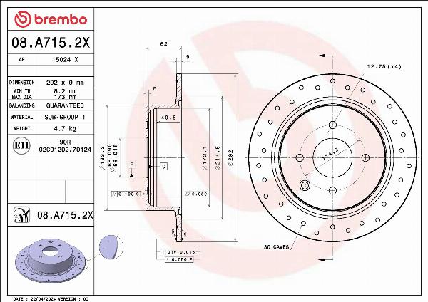 Brembo 08.A715.2X