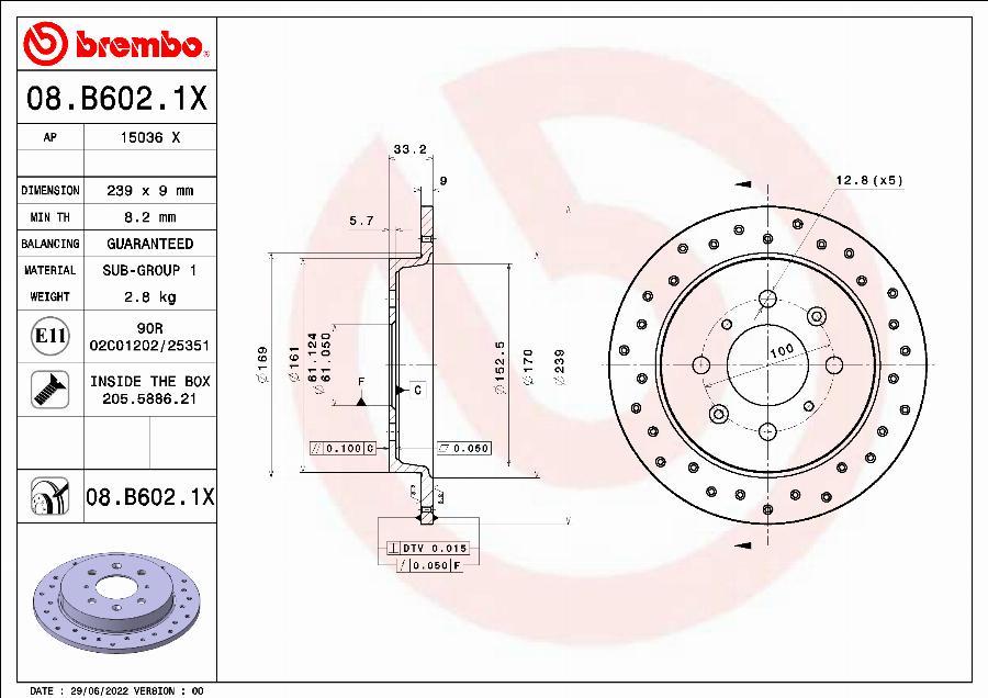 Brembo 08.B602.1X