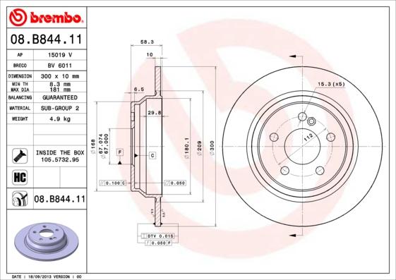Brembo 08.B844.11 - BREMŽU