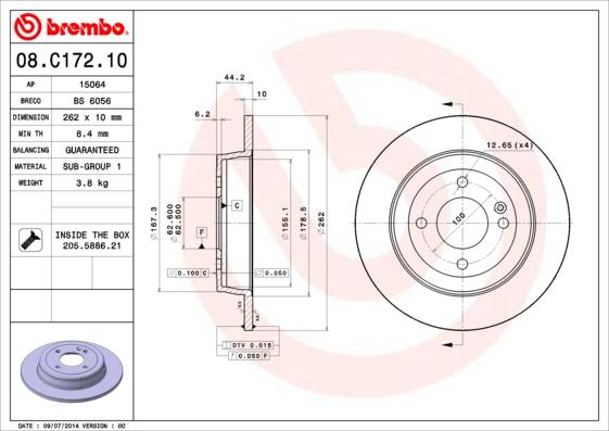 Brembo 08.C172.10 - Auto