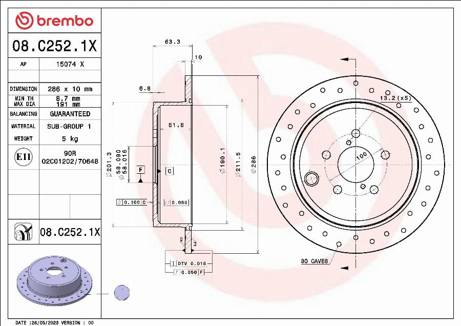 Brembo 08.C252.1X