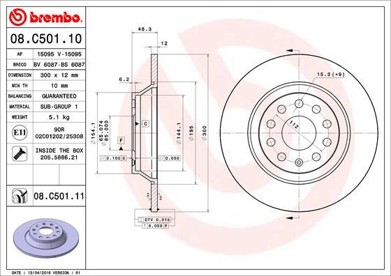 Brembo 08C50111 - BR. DISKS 08
