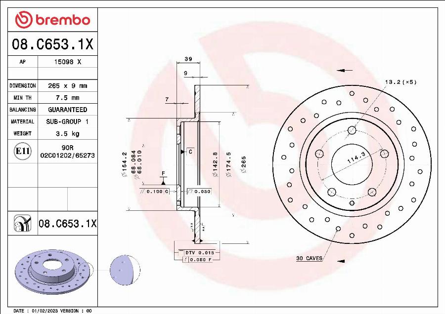 Brembo 08.C653.1X