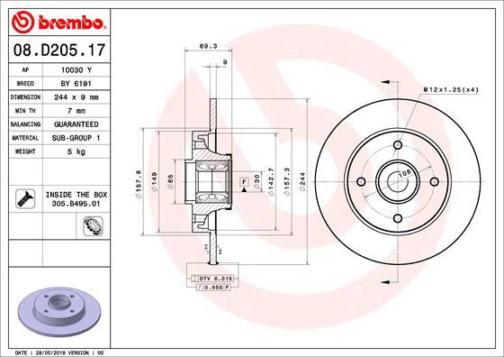 Brembo 08.D205.17 - BR