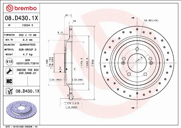 Brembo 08D4301X