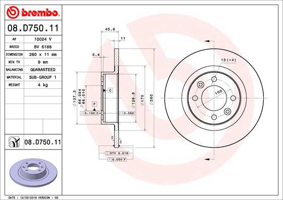 Brembo 08.D750.11