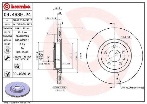 Brembo 09.4939.21 - DF29183