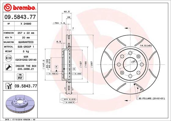 Brembo 09.5843.77 - Auto