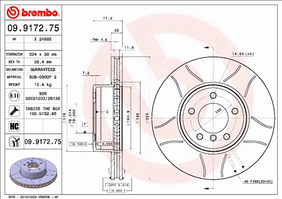 Brembo 09.9172.75 - DDF1242