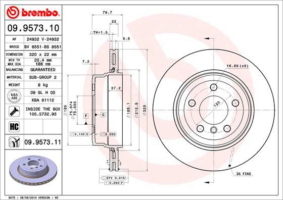 Brembo 09.9573.11 - DDF1297