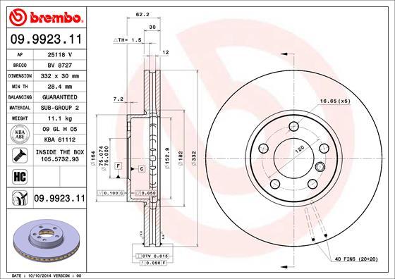 Brembo 09.9923.11 - DDF1714