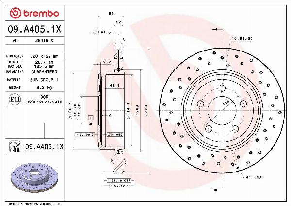Brembo 09.A405.1X