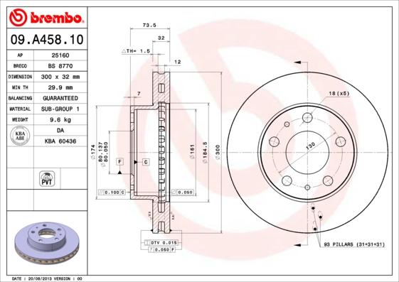 Brembo 09A45810 - DDF1718 BR.DISKS