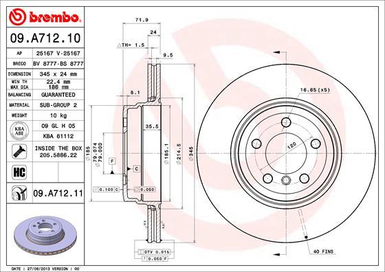 Brembo 09.A712.11 - DDF1936