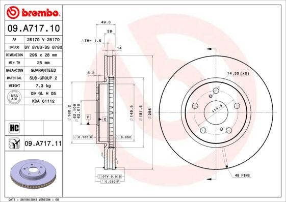 Brembo 09.A717.11 - BREMŽU