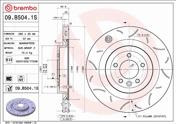 Brembo 09B5041S - Auto Part