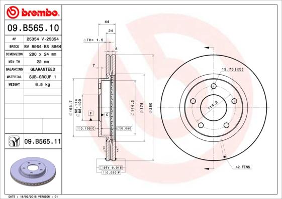 Brembo 09.B565.11 - DDF2100C