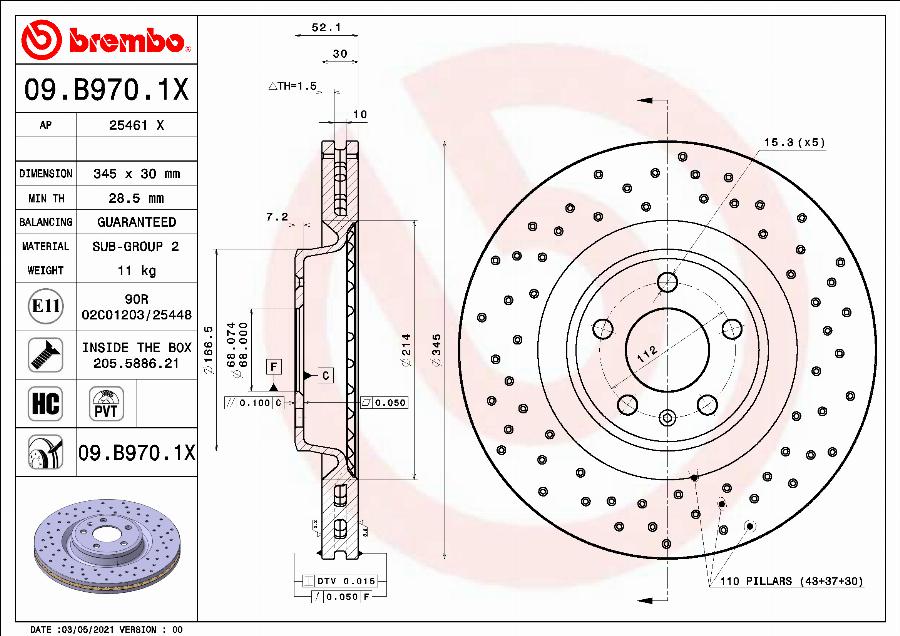 Brembo 09.B970.1X - 09