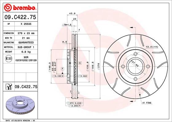 Brembo 09.C422.75 - BR