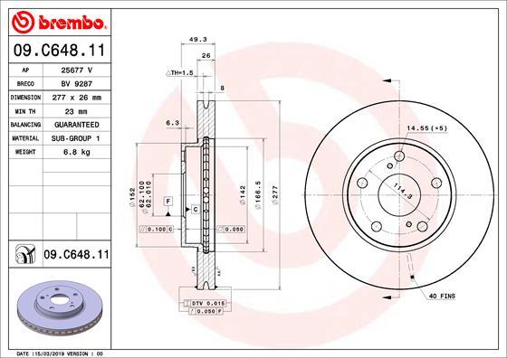 Brembo 09.C648.11 - BREMŽU