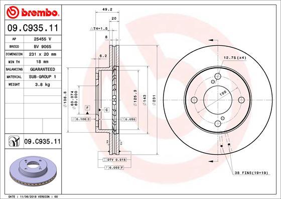 Brembo 09.C935.11 - Auto