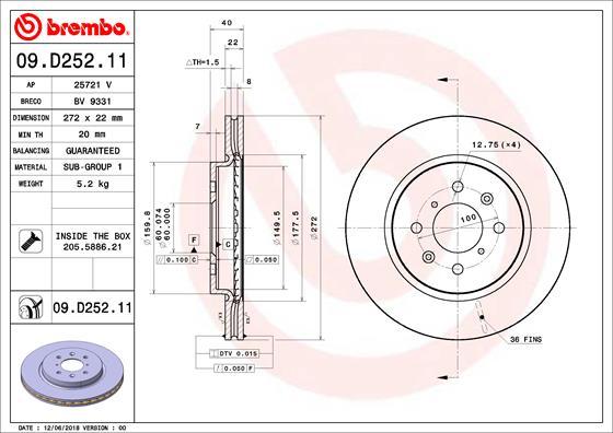 Brembo 09.D252.21