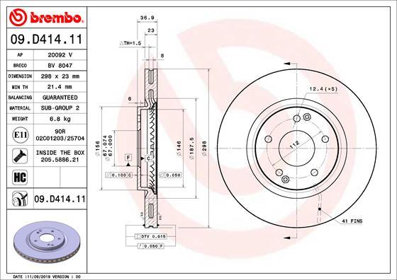 Brembo 09.D414.11 - Auto