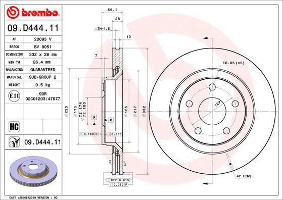 Brembo 09.D444.11 - Auto