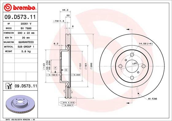 Brembo 09.D573.11 - BREMŽU