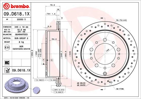 Brembo 09.D618.1X - 09