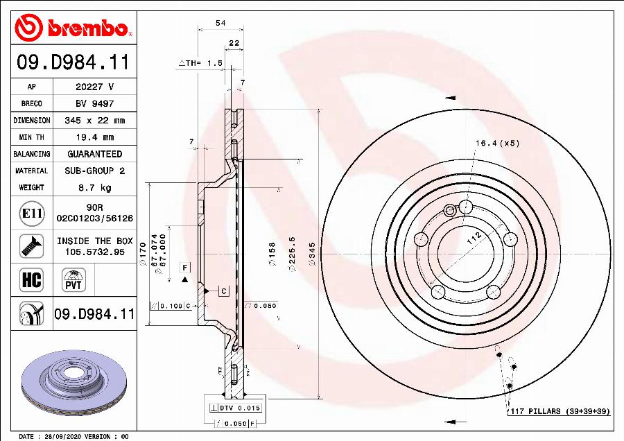 Brembo 09.D984.11 - BR