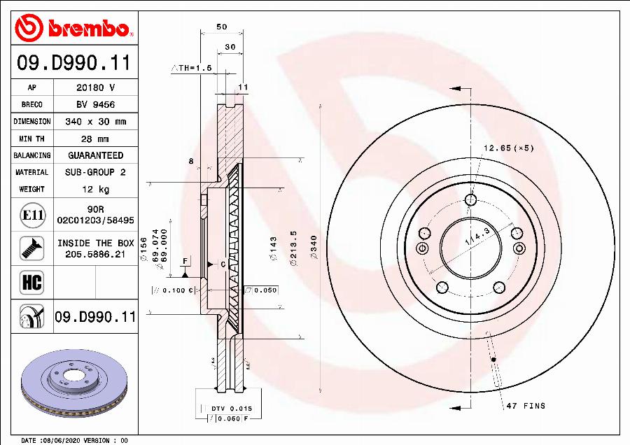 Brembo 09.D990.11 - BR