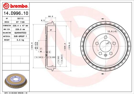Brembo 14.D996.10 - BR