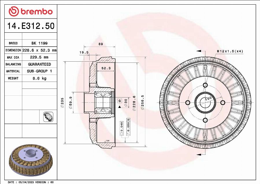 Brembo 14.E312.50 - BR