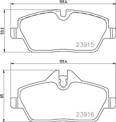 Brembo P06091E - BREMŽU UZLIKAS P06091E