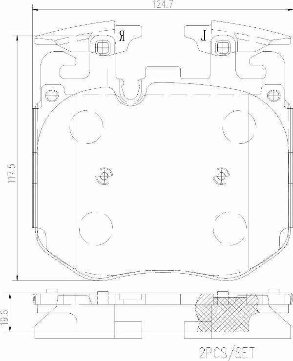 Brembo P06106NX - Bremžu uzliku kompl