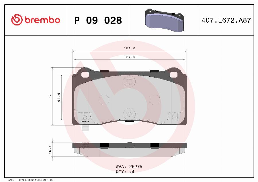 Brembo P 09 028 - BREMŽU