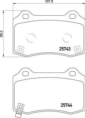 Textar 2574301 - Bremžu uzliku kompl