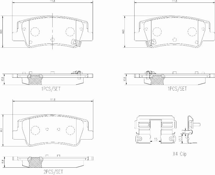 Brembo P30137 - BREMŽU UZLIKAS BREMBO