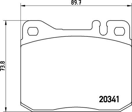 Brembo P50004 - Bremžu uzliku kompl