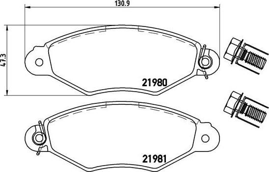 Brembo P 61 098 - Bremžu