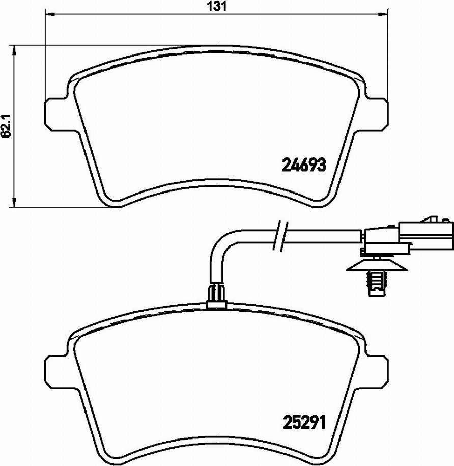 Brembo P68058E - Bremžu uzliku kompl
