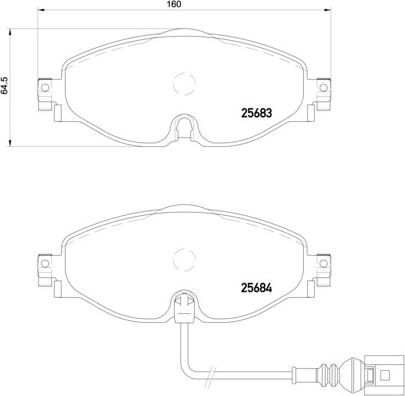 Brembo P85126E - BREMŽU UZLIKAS P85126E
