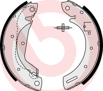 Brembo S23577 - Bremžu loku komplekts