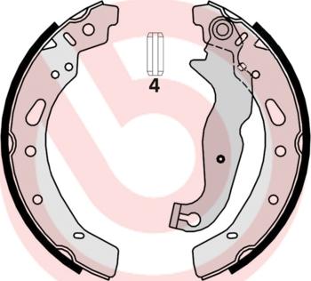 Brembo S24540 - Bremžu loku komplekts