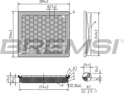 Bremsi FA1043 - Gaisa filtrs